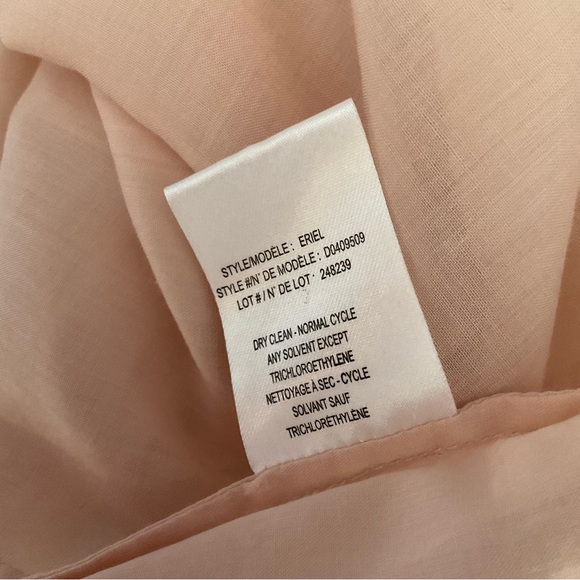 Theory Blouse Peach Sleeveless Shirttail Hem Size P - Picture 9 of 10